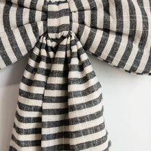 Load image into Gallery viewer, striped charcoal bows