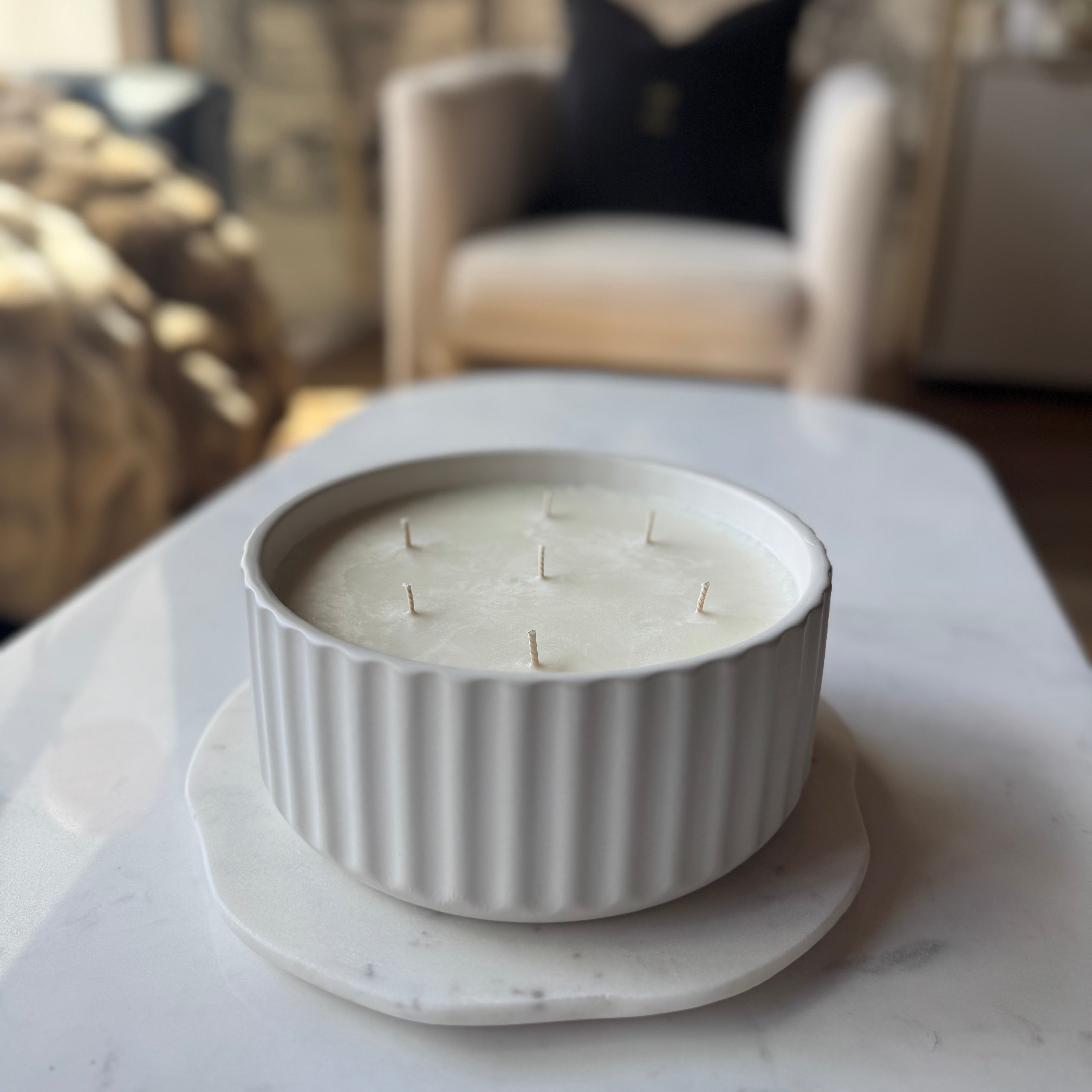 cream coffee table 7 wick (100 oz) – Z CANDLES