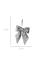 Load image into Gallery viewer, striped charcoal bows