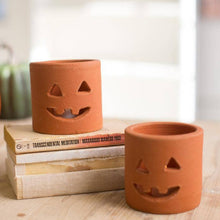 Load image into Gallery viewer, short orange jack-o-lantern
