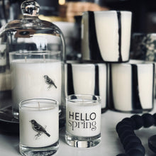 Load image into Gallery viewer, white and black glass candles
