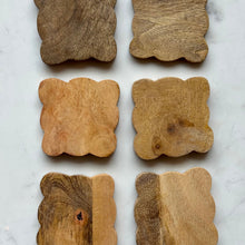 Load image into Gallery viewer, wood scalloped coaster
