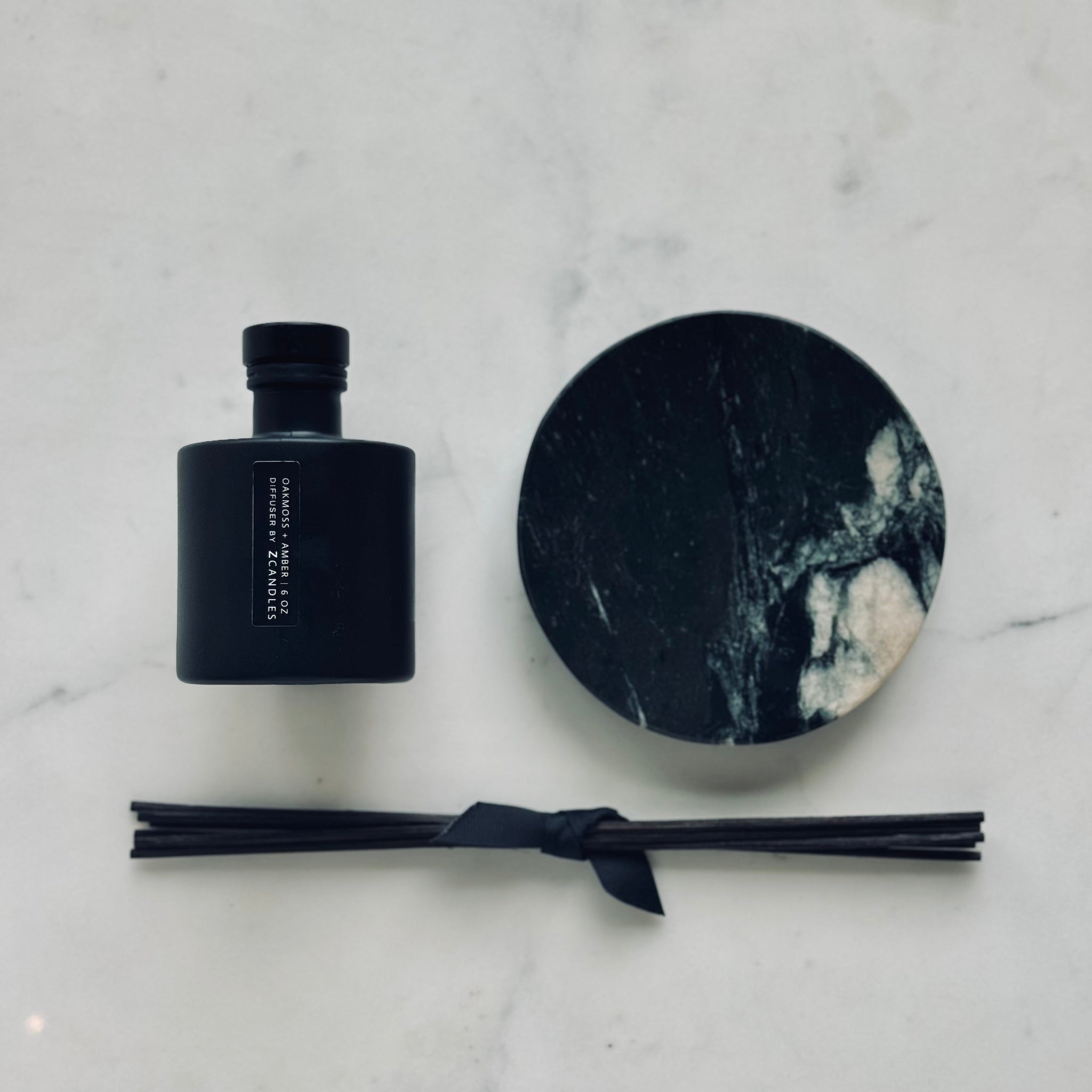 Black w/White Marble Base – Z CANDLES