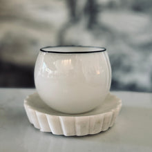 Load image into Gallery viewer, White Glass - w/white Black Rim
