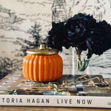 Load image into Gallery viewer, orange pumpkin gold lid
