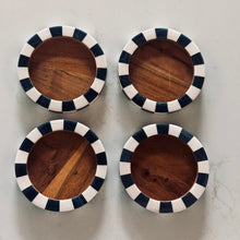 Load image into Gallery viewer, black + white checkered coaster
