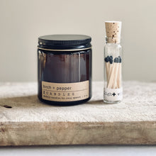 Load image into Gallery viewer, 4 oz. candle + mini match sticks
